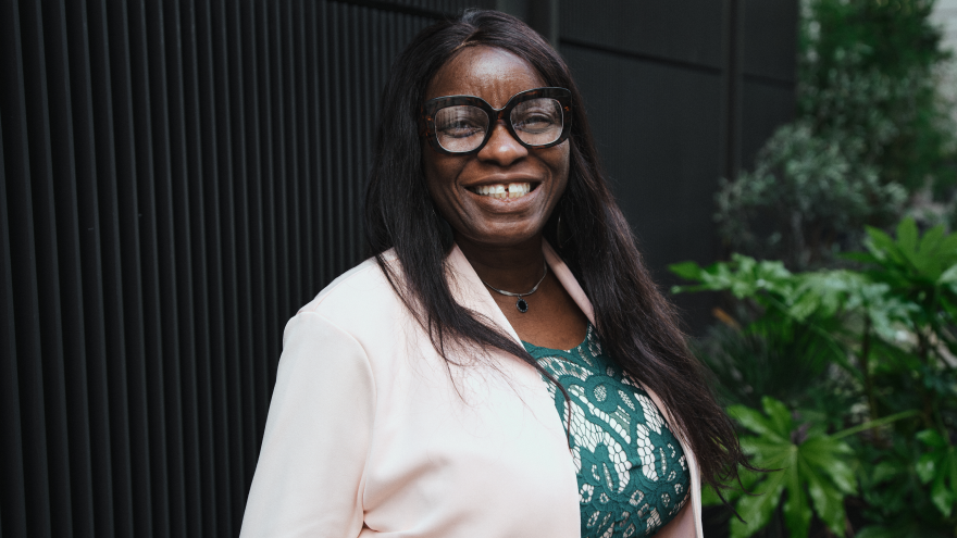 A professional headshot of Margaret Ade-Onojobi who is a member of the volunteer board for Mencap Trust Company